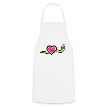 Snail 02 - Cooking Apron - white - Front - AI Model Male 185 dark (185cm)