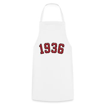 Sport year of birth 1936 - Cooking Apron - white - Front - AI Model Male 185 dark (185cm)