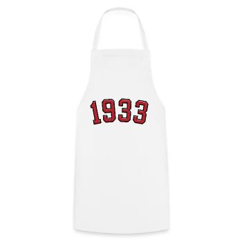 Sport year of birth 1933 - Cooking Apron - white - Front - AI Model Male 185 dark (185cm)