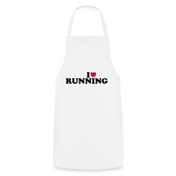 I love running - Kochschürze - Weiß - Vorne - AI Model Male 185 dark (185cm)