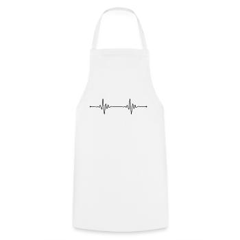 herzschlag___f1 - Cooking Apron - white - Front - AI Model Male 185 dark (185cm)