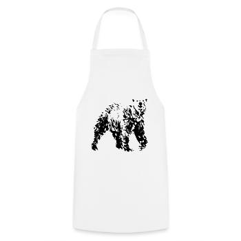 Ours polaire - Tablier de cuisine - blanc - Devant - AI Model Male 185 dark (185cm)
