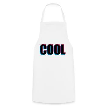 Effet 3D cool - Tablier de cuisine - blanc - Devant - AI Model Male 185 dark (185cm)