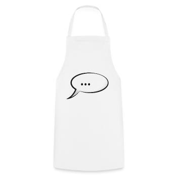 Sprechblase - Kochschürze - Weiß - Vorne - AI Model Male 185 dark (185cm)