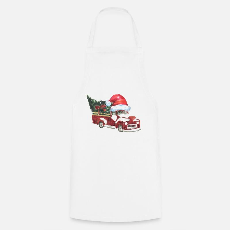 Camion de Noël - Tablier de cuisine - blanc