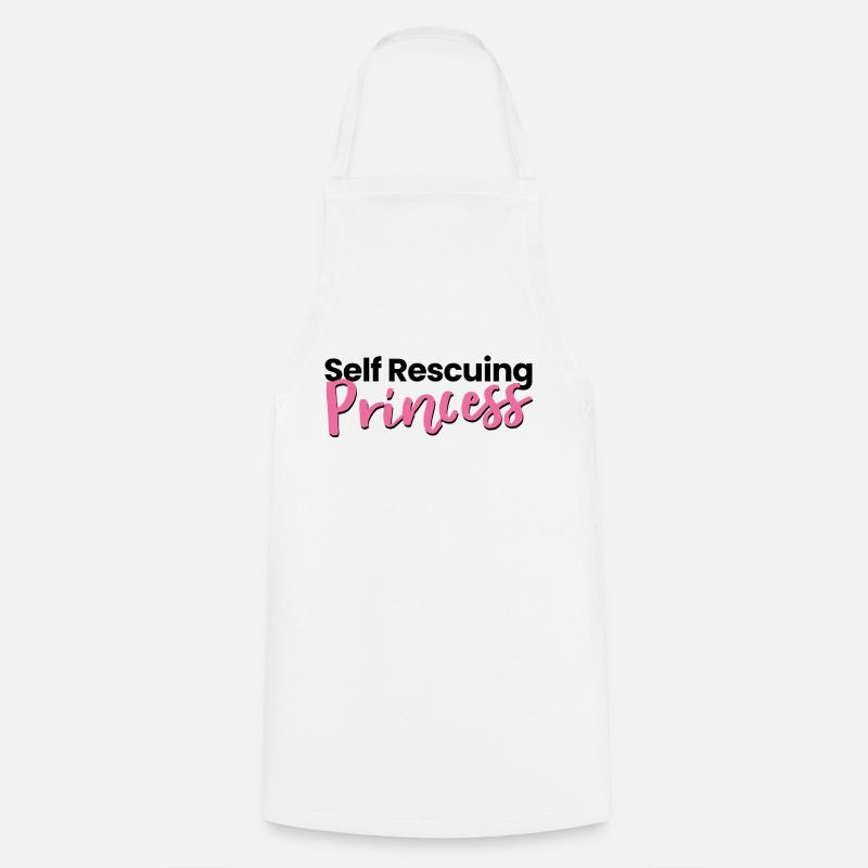 Self Rescuing Princess - Cooking Apron - white