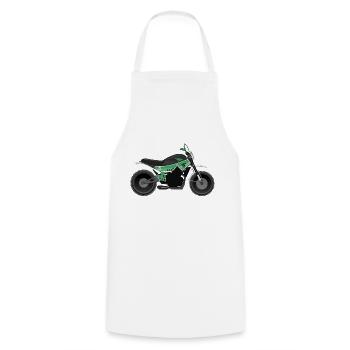 Motorrad in einem köstlichen Motiv. - Kochschürze - Weiß - Vorne - AI Model Male 185 dark (185cm)