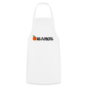Orange - Cooking Apron - white - Front - AI Model Male 185 dark (185cm)