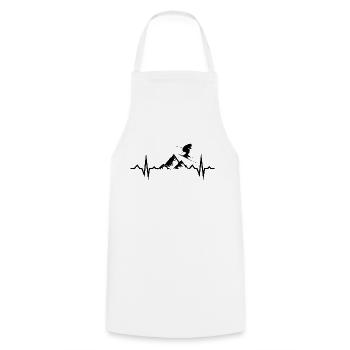 Ski ski ski motif pour skieurs - Tablier de cuisine - blanc - Devant - AI Model Male 185 dark (185cm)