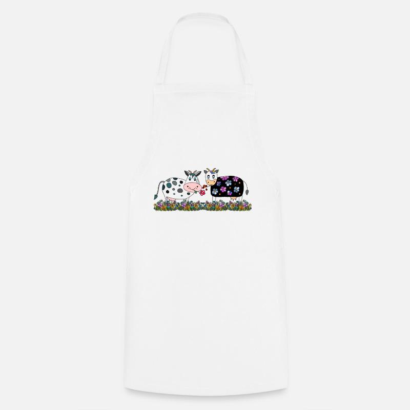 Vaches - Tablier de cuisine - blanc