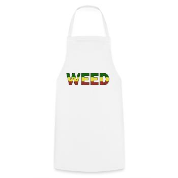 Marijuana Weed Cannabis - Cooking Apron - white - Front - AI Model Male 185 dark (185cm)