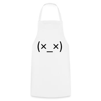 Close your eyes and take a deep breath! 😵‍💫 - Cooking Apron - white - Front - AI Model Male 185 dark (185cm)