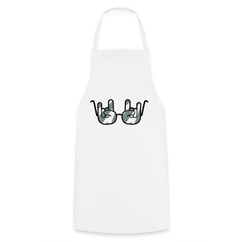 Lunettes de soleil métal rock graffiti cornes geste de la main - Tablier de cuisine - blanc - Devant - AI Model Male 185 dark (185cm)