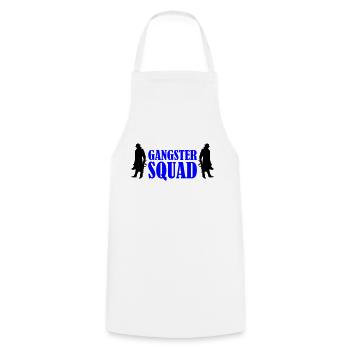 Gangster Squad - Cooking Apron - white - Front - AI Model Male 185 dark (185cm)