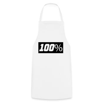 100 - Cooking Apron - white - Front - AI Model Male 185 dark (185cm)