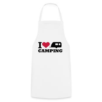 Camping - Cooking Apron - white - Front - AI Model Male 185 dark (185cm)