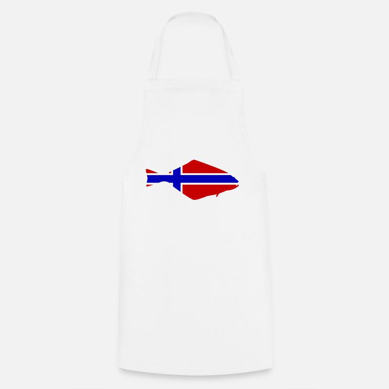 Heilbutt Norwegen - Kochschürze - Weiß
