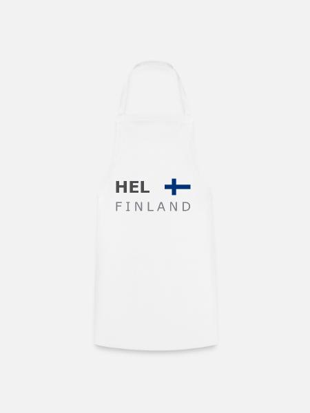 HEL FINLAND dark-lettered 400 dpi - Kochschürze - Weiß