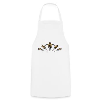 flying_stars - Cooking Apron - white - Front - AI Model Male 185 dark (185cm)