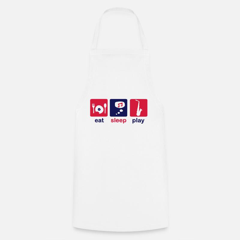 saxophone - Cooking Apron - white