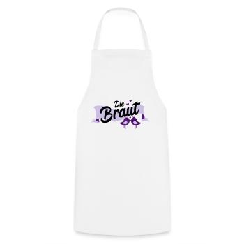 Le cadeau de partie de poule mariée - Tablier de cuisine - blanc - Devant - AI Model Male 185 dark (185cm)