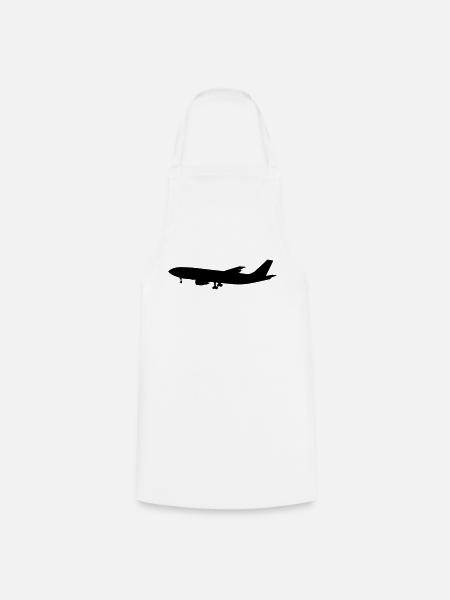 flugzeug - airplane - Kochschürze - Weiß