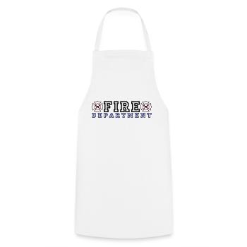 Fire Department with Malteser Cross - Cooking Apron - white - Front - AI Model Male 185 dark (185cm)