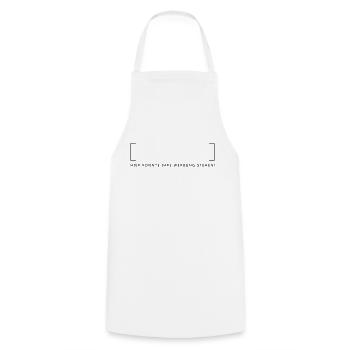 Werbung - Kochschürze - Weiß - Vorne - AI Model Male 185 dark (185cm)