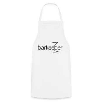 barkeeper (e, 1c) - Cooking Apron - white - Front - AI Model Male 185 dark (185cm)