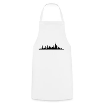 Skyline New York - Kochschürze - Weiß - Vorne - AI Model Male 185 dark (185cm)