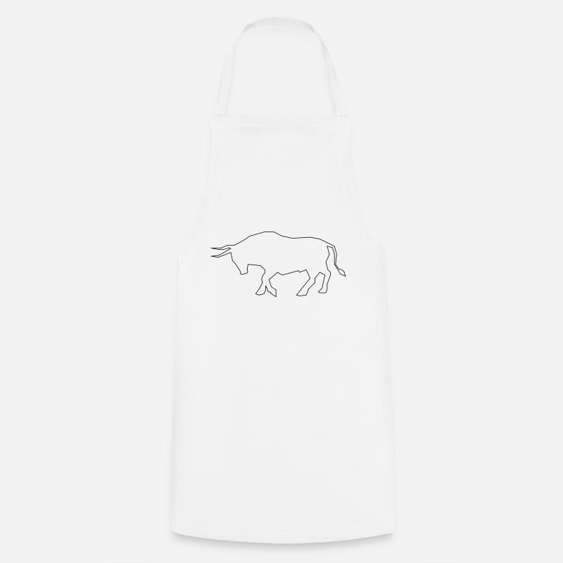 Bull - Cooking Apron - white