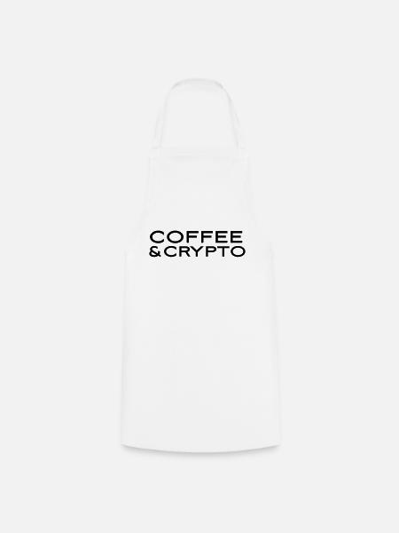 coffee crypto - Tablier de cuisine - blanc
