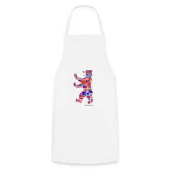 I Love Berlin Shirt - Berlin Bear Design - Berlin - Cooking Apron - white - Front - AI Model Male 185 dark (185cm)
