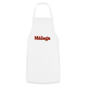 Malaga - Cooking Apron - white - Front - AI Model Male 185 dark (185cm)