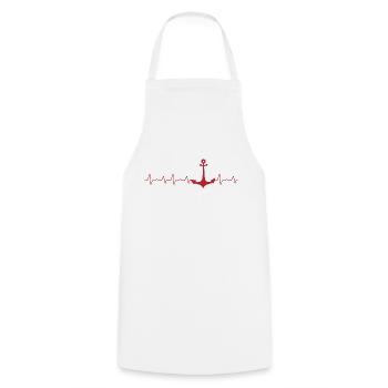 Anchor puls North Sea saying gift lake - Cooking Apron - white - Front - AI Model Male 185 dark (185cm)