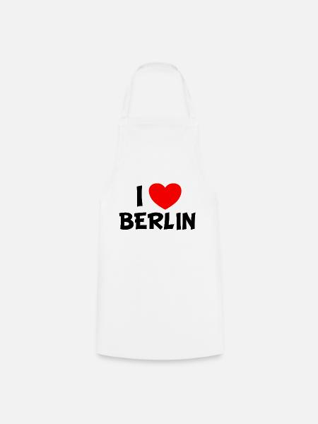 Das Berlin Design - I Love Berlin - Kochschürze - Weiß