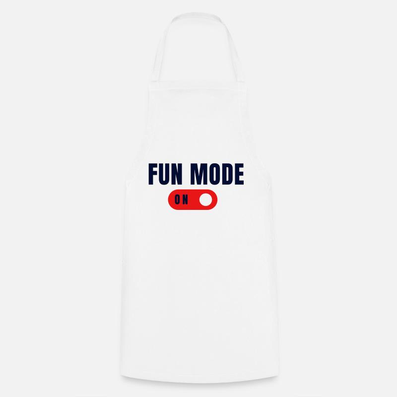 Fun Mode On - Tablier de cuisine - blanc
