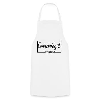 Cosmétologue Est. 2023 Cosmétologue diplômé - Tablier de cuisine - blanc - Devant - AI Model Male 185 dark (185cm)