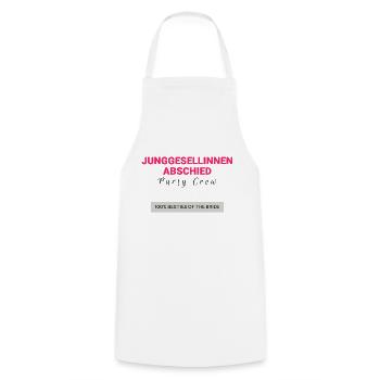 Junggesellinnenabschied Party Crew - Kochschürze - Weiß - Vorne - AI Model Male 185 dark (185cm)