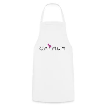 Catmum - Cooking Apron - white - Front - AI Model Male 185 dark (185cm)