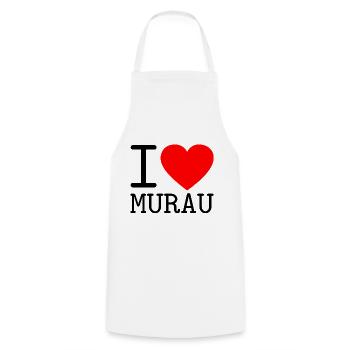 I Love Murau Minimalistisches Herz Souvenir - Kochschürze - Weiß - Vorne - AI Model Male 185 dark (185cm)