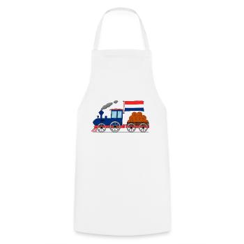 Holland Flag Basketball Railroad - Cooking Apron - white - Front - AI Model Male 185 dark (185cm)