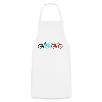 Bicycle Bike Bicycles - Cooking Apron - white - Front - AI Model Male 185 dark (185cm)