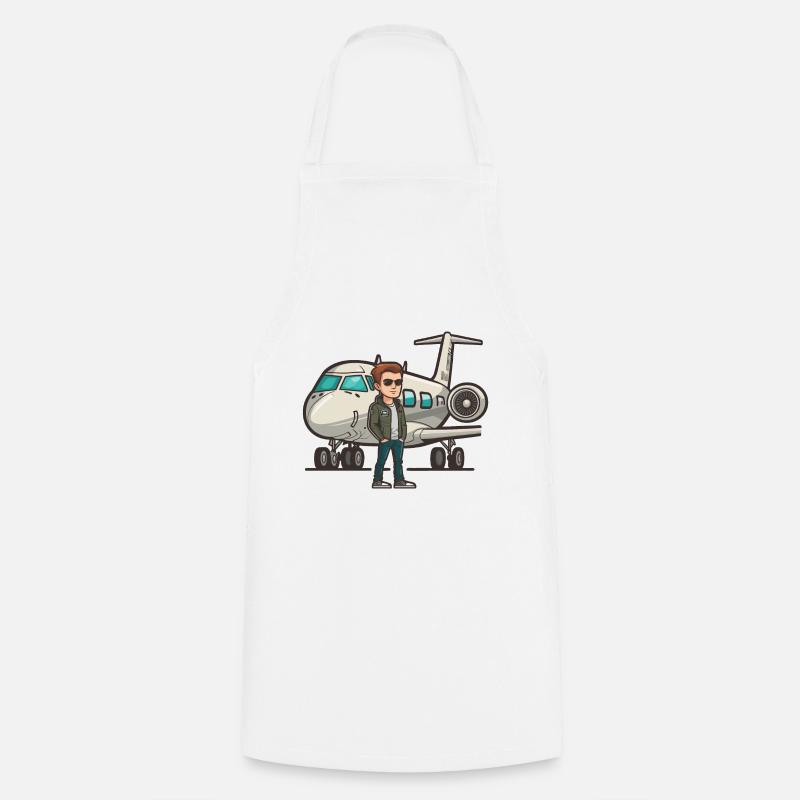 Skybound Dreams : Une personne debout devant un P - Tablier de cuisine - blanc