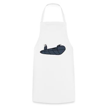 U-Boot Unterseeboot Tauchgang Tauchboot Kapitän - Kochschürze - Weiß - Vorne - AI Model Male 185 dark (185cm)