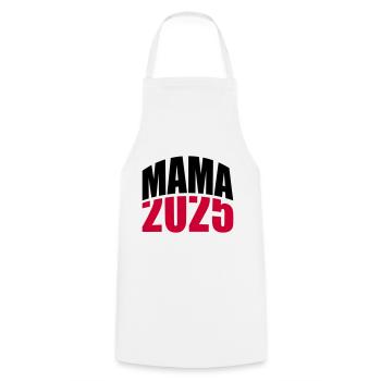 Mama 2025 - Kochschürze - Weiß - Vorne - AI Model Male 185 dark (185cm)