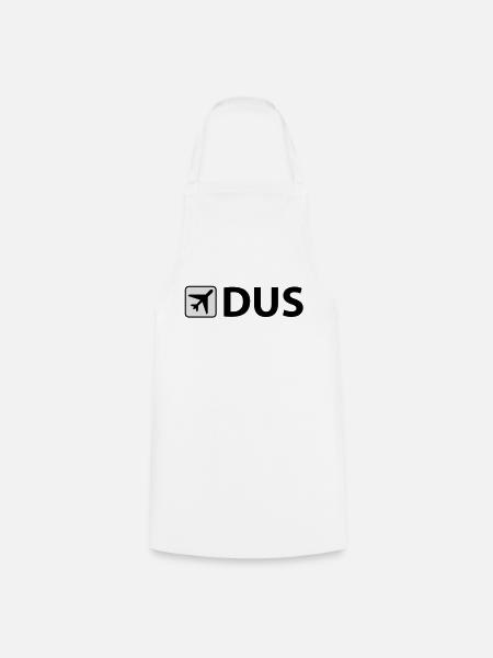 Airport - Flughafen - DUS - Düsseldorf - 3 Letter - Kochschürze - Weiß
