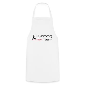 running team - Cooking Apron - white - Front - AI Model Male 185 dark (185cm)