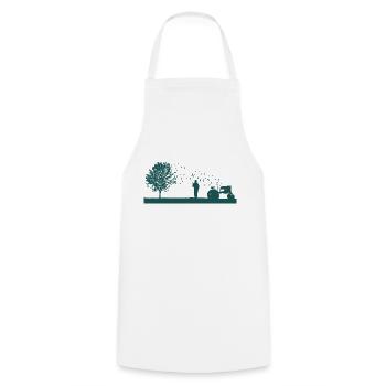 oldtimer farmer farmer country life tractor - Cooking Apron - white - Front - AI Model Male 185 dark (185cm)