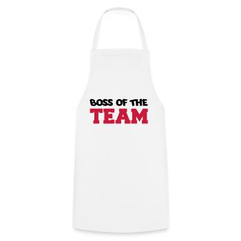 boss_of_the_team02 - Tablier de cuisine - blanc - Devant - AI Model Male 185 dark (185cm)